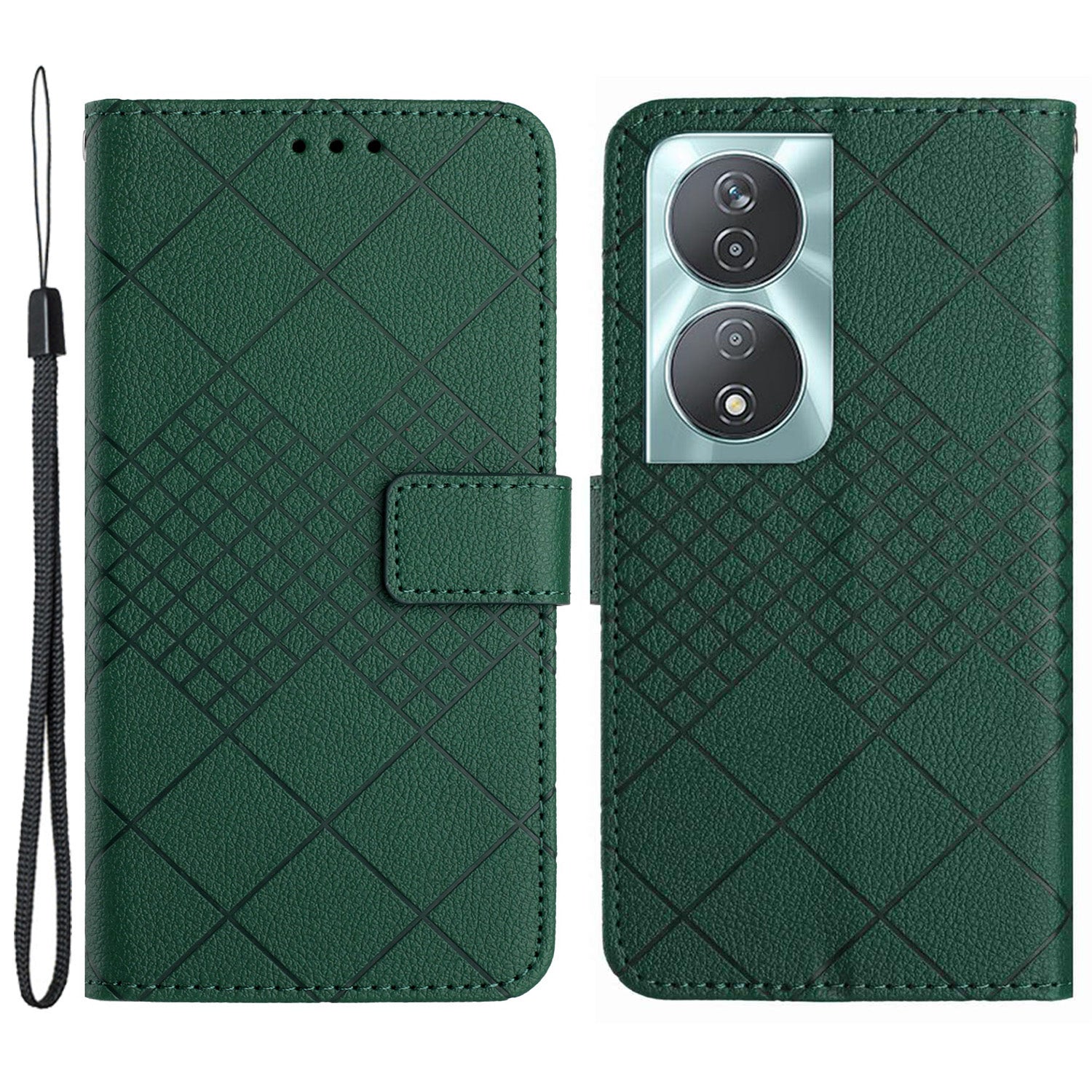 HT06 For Honor 90 Smart / X7b 4G Drop-proof Phone Case Shockproof PU Leather Wallet Cover HT06 For Honor 90 Smart / X7b 4G Drop-proof Phone Case Shockproof PU Leather Wallet Cover
